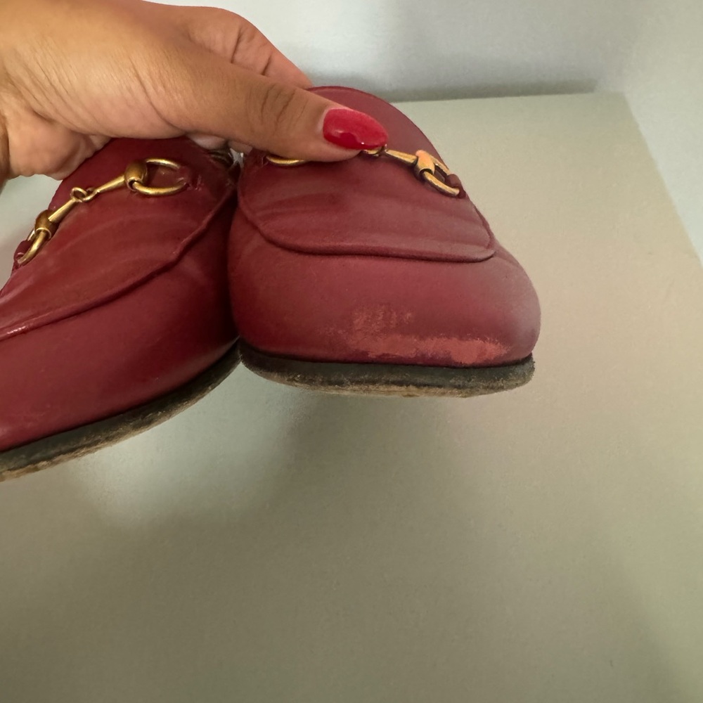 Red Gucci Jordaan Leather Loafer - Picture 6 of 6